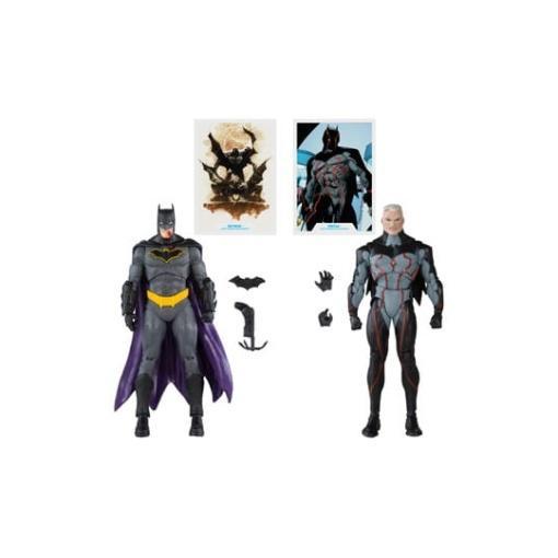 DC Collector Figuras Paquete de 6 Omega (Unmasked) & Batman (Bloody)(Gold Label) 18 cm - Embalaje dañado