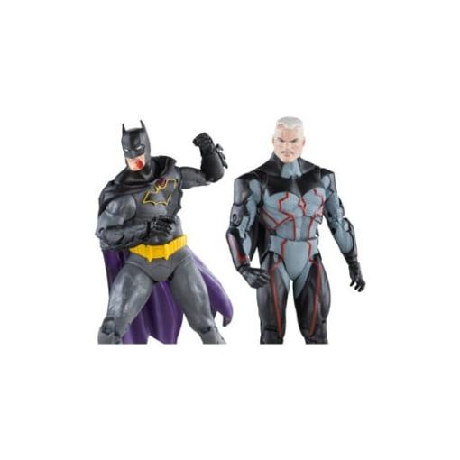 DC Collector Figuras Paquete de 6 Omega (Unmasked) & Batman (Bloody)(Gold Label) 18 cm - Embalaje dañado