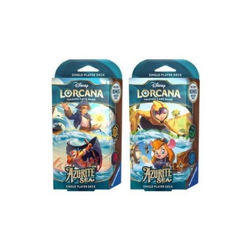 Disney Lorcana TCG Azurite Sea Mazos de Inicio Expositor (8) *Edición Inglés*