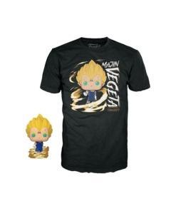 Dragonball Z POP! & Tee Set de Minifigura y Camiseta Majin Vegeta (Glow in the Dark)