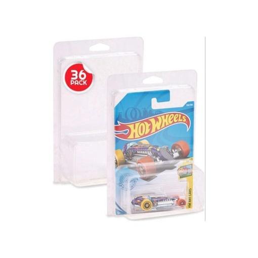 Hot Wheels pack de 36 protectores Blisters para Long Card Mainline