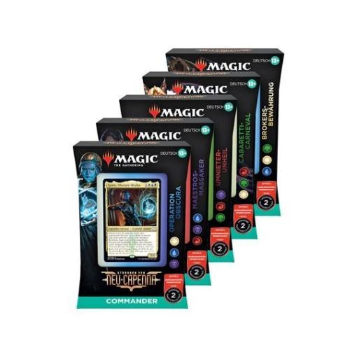 Magic the Gathering Straßen von Neu-Capenna Mazos de Commander Caja (5) alemán