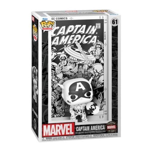 Marvel 85th Anniversary POP! Comic Cover Vinyl Figura Captain America 9 cm - Embalaje dañado