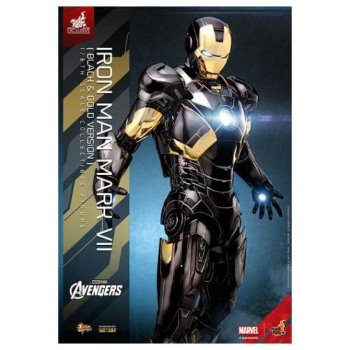 Marvel Los Vengadores Figura Diecast Movie Masterpiece 1/6 Iron Man Mark VII (Black & Gold Version) 32 cm