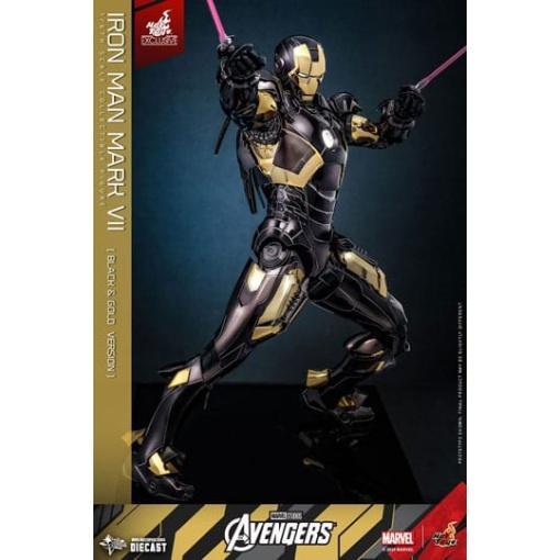 Marvel Los Vengadores Figura Diecast Movie Masterpiece 1/6 Iron Man Mark VII (Black & Gold Version) 32 cm