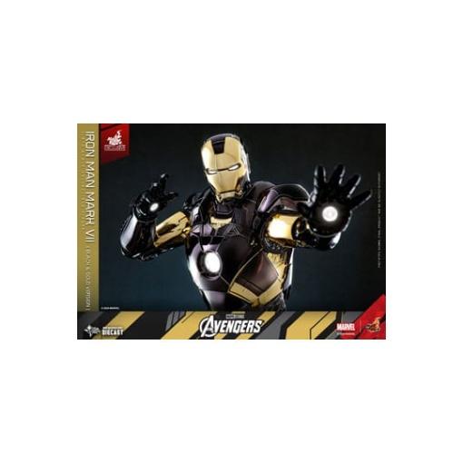 Marvel Los Vengadores Figura Diecast Movie Masterpiece 1/6 Iron Man Mark VII (Black & Gold Version) 32 cm