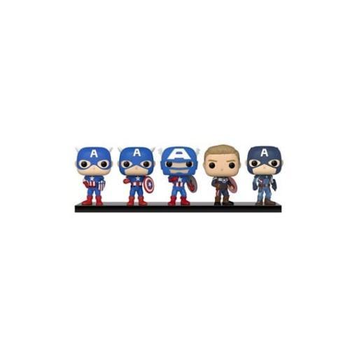 Marvel: Year of the Shield Pack de 5 Figuras POP! Vinyl Captain America: Through the Ages 9 cm