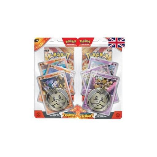 Pokémon TCG Scarlet & Violet 08 Blister Surging Sparks Premium Checklane *INGLÉS* Set (2)