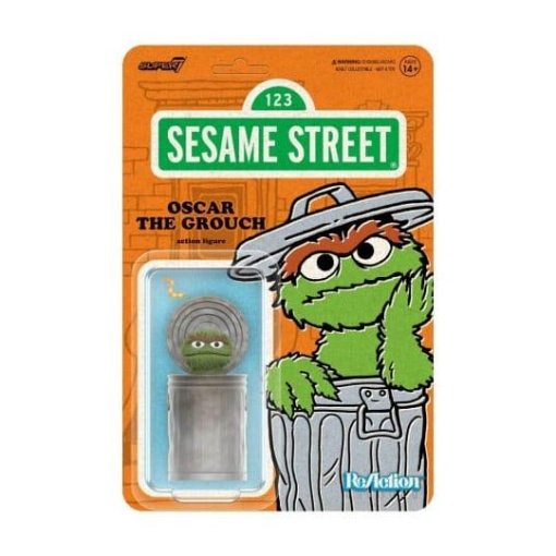 Sesame Street Figura ReAction Wave 02 Oscar the Grouch 10 cm