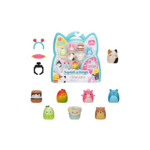 Squishmallow Squish a longs Pack de 8 Minifiguras Style 2 3 cm