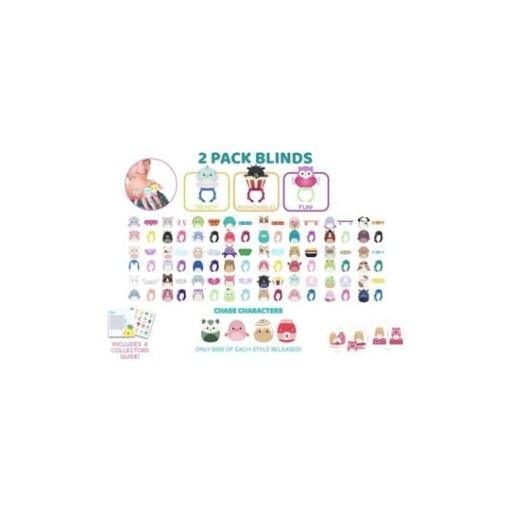 Squishmallow Squish a longs Pack de 8 Minifiguras Style 4 3 cm