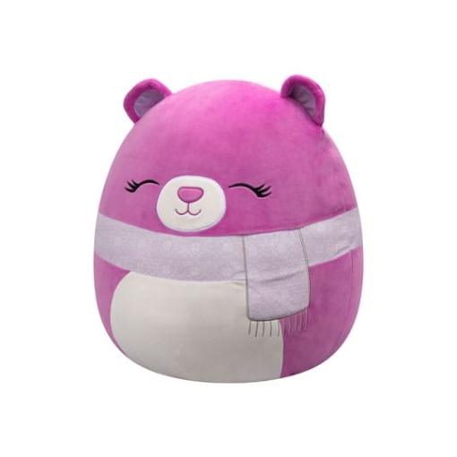 Squishmallows Peluche Purple Bear with Closed Eyes and Scarf Crisanta 50 cm