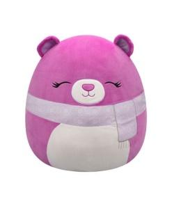 Squishmallows Peluche Purple Bear with Closed Eyes and Scarf Crisanta 50 cm