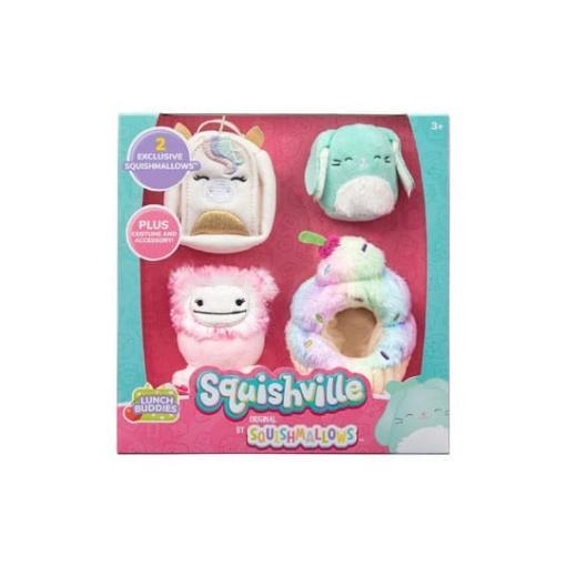 Squishville Mini Squishmallows Peluche Accessoires Set Lunch Buddies 5 cm