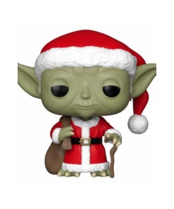 Star Wars POP! Vinyl Cabezón Holiday Santa Yoda 9 cm