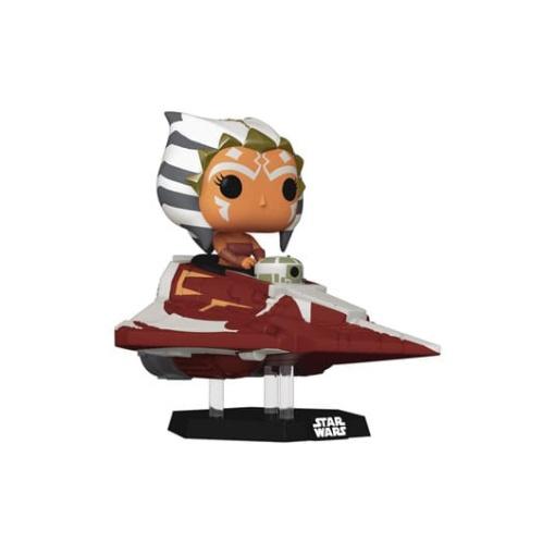 Star Wars: The Clone Wars POP! Rides Vinyl Cabezón Ahsoka Tano in Delta 7 Jedi Starfighter 15 cm