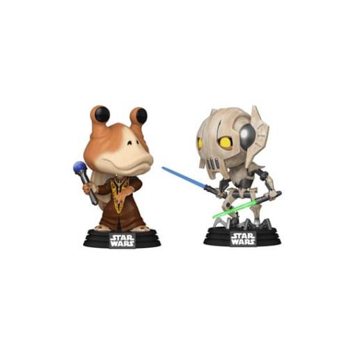 Star Wars: The Clone Wars Pack de 2 POP! Vinyl Figuras Cabezón Jar Jar Binks vs. General Grievous 9 cm