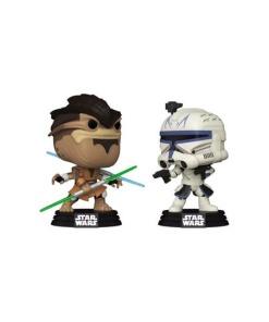 Star Wars: The Clone Wars Pack de 2 POP! Vinyl Figuras Cabezón Pong Krell vs. Captain Rex 9 cm