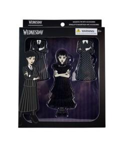 Wednesday by Loungefly Pin Set de 4 Chapas esmaltadas Wednesday Addams Paper Doll 3 cm