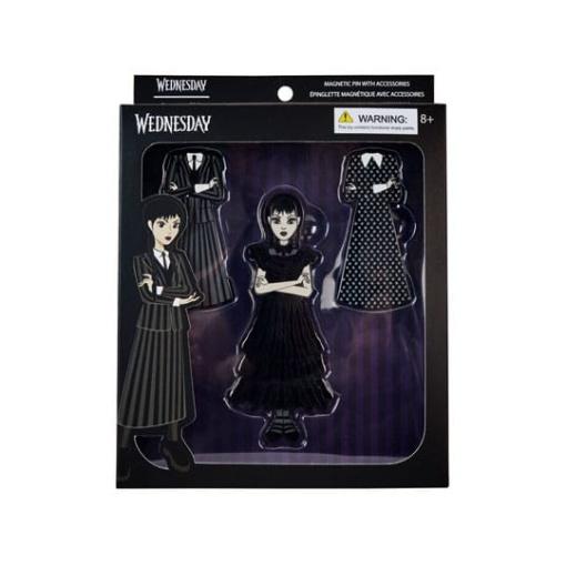 Wednesday by Loungefly Pin Set de 4 Chapas esmaltadas Wednesday Addams Paper Doll 3 cm