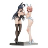 Ikomochi Original Character Estatuas 1/6 Black Bunny Aoi & White Bunny Natsume 30 - 31 cm