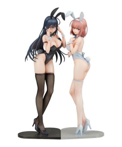 Ikomochi Original Character Estatuas 1/6 Black Bunny Aoi & White Bunny Natsume 30 - 31 cm