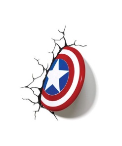 Marvel Lámpara 3D LED Captain America Shield