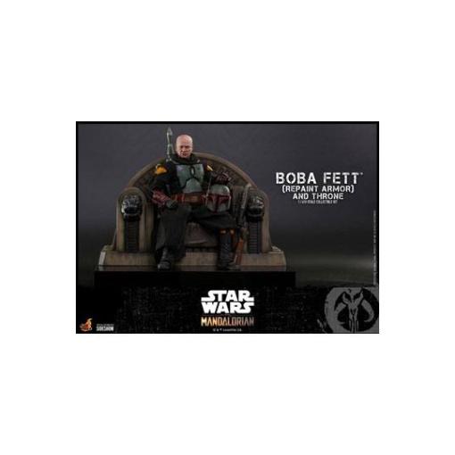 Star Wars The Mandalorian Figura 1/6 Boba Fett (Repaint Armor) and Throne 30 cm