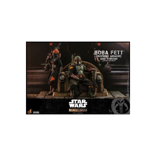 Star Wars The Mandalorian Figura 1/6 Boba Fett (Repaint Armor) and Throne 30 cm