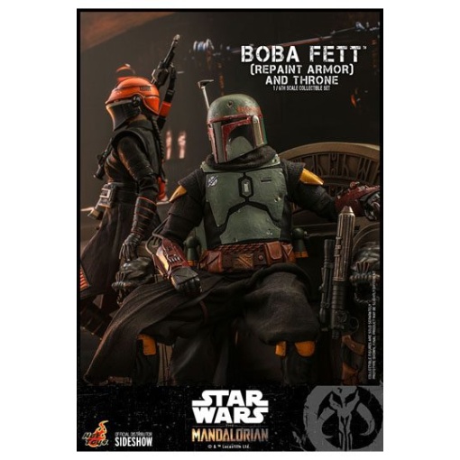 Star Wars The Mandalorian Figura 1/6 Boba Fett (Repaint Armor) and Throne 30 cm