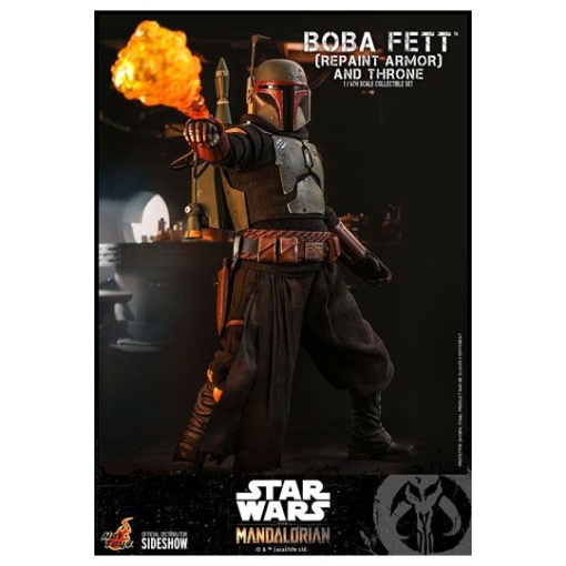 Star Wars The Mandalorian Figura 1/6 Boba Fett (Repaint Armor) and Throne 30 cm