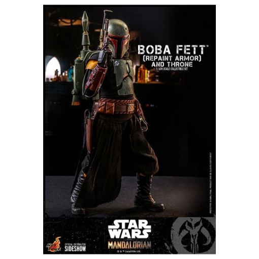 Star Wars The Mandalorian Figura 1/6 Boba Fett (Repaint Armor) and Throne 30 cm