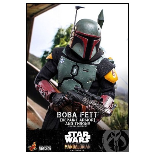 Star Wars The Mandalorian Figura 1/6 Boba Fett (Repaint Armor) and Throne 30 cm