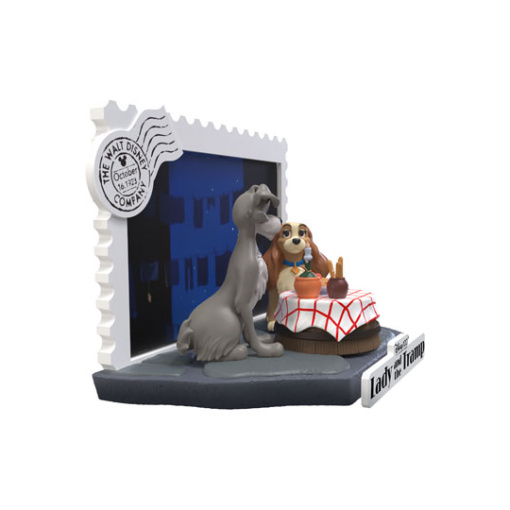 Disney 100th Anniversary PVC Diorama D-Stage Lady And The Tramp 12 cm - Embalaje muy dañado