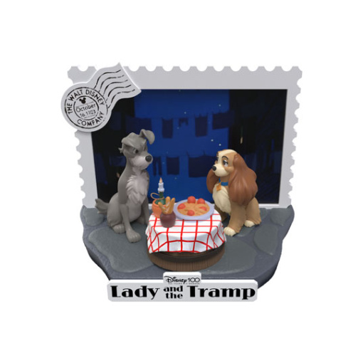 Disney 100th Anniversary PVC Diorama D-Stage Lady And The Tramp 12 cm - Embalaje muy dañado