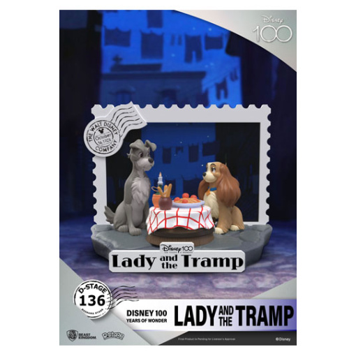 Disney 100th Anniversary PVC Diorama D-Stage Lady And The Tramp 12 cm - Embalaje muy dañado