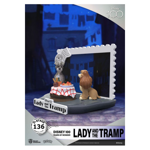 Disney 100th Anniversary PVC Diorama D-Stage Lady And The Tramp 12 cm - Embalaje muy dañado