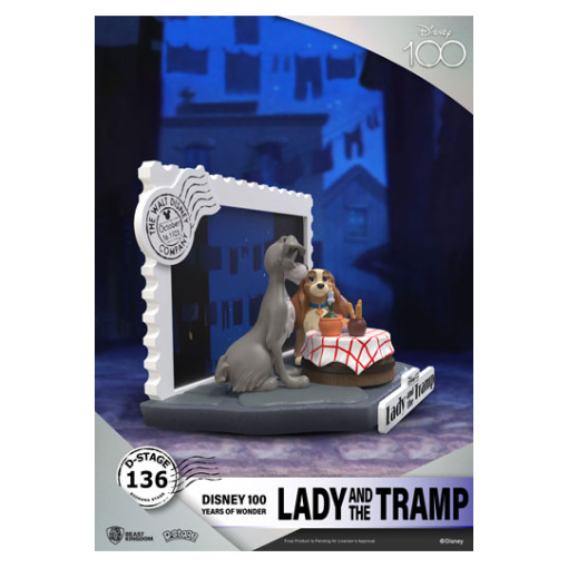 Disney 100th Anniversary PVC Diorama D-Stage Lady And The Tramp 12 cm - Embalaje muy dañado