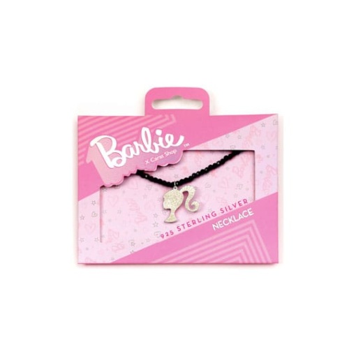 Barbie Collar con Colgante Silhouette on Black Onyx Bead (Plata de ley)