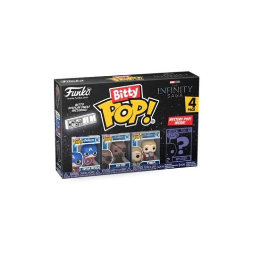 Marvel Pack de 4 Figuras Bitty POP! Vinyl Captain America 2