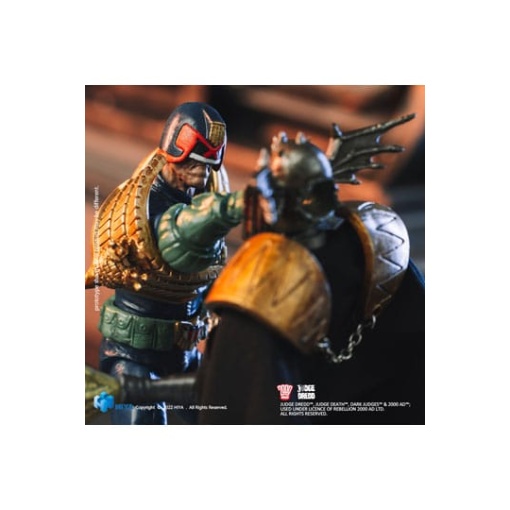 2000 AD Figura 1/18 Exquisite Mini Judge Dredd Gaze Into The Fist of Dredd 10 cm