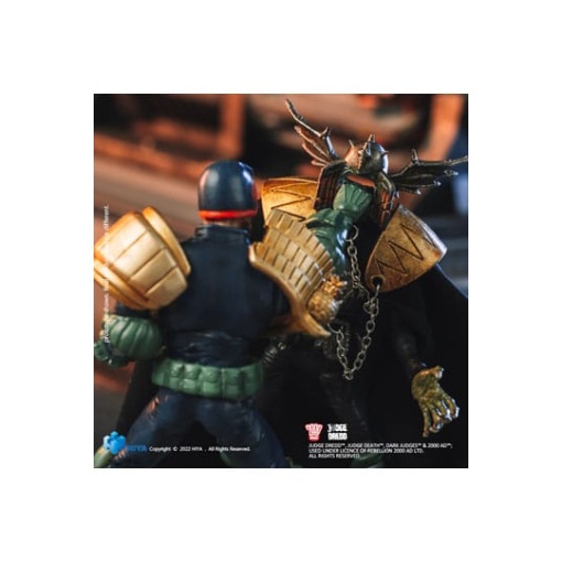 2000 AD Figura 1/18 Exquisite Mini Judge Dredd Gaze Into The Fist of Dredd 10 cm