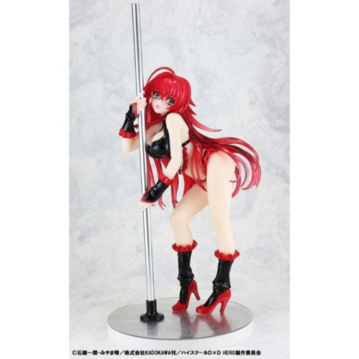 High School DxD Statue 1/7 Rias Gremory Pole Dance Ver. Black Color 20 cm