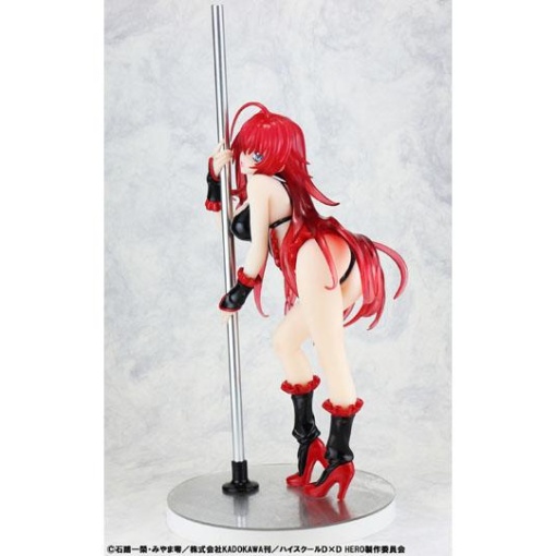 High School DxD Statue 1/7 Rias Gremory Pole Dance Ver. Black Color 20 cm