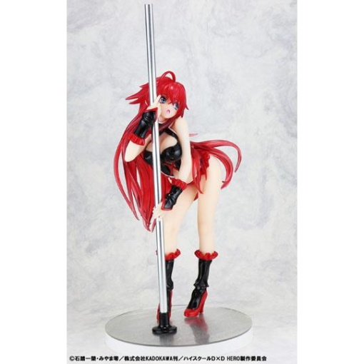 High School DxD Statue 1/7 Rias Gremory Pole Dance Ver. Black Color 20 cm