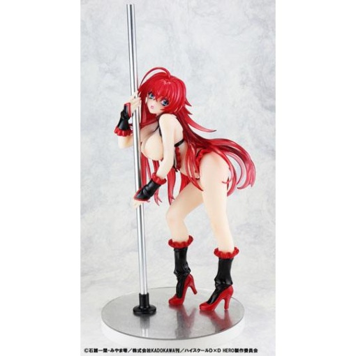 High School DxD Statue 1/7 Rias Gremory Pole Dance Ver. Black Color 20 cm