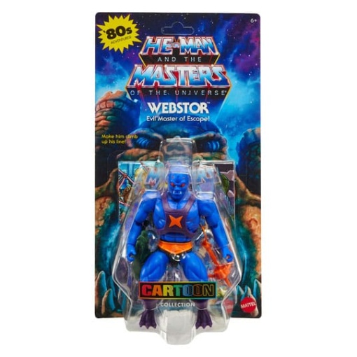 Masters of the Universe Origins Figuras Cartoon Collection: Webstor 14 cm - Embalaje dañado