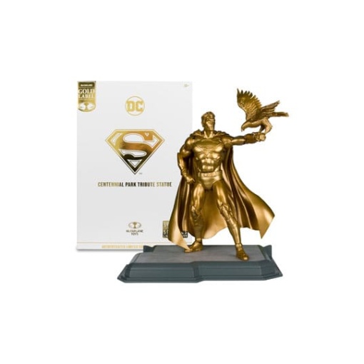 DC Multiverse Figura Superman (Centennial Park Tribute Statue) Gold Label 18 cm