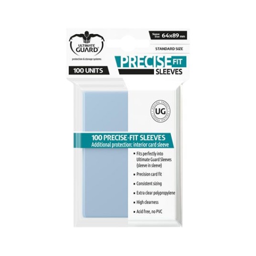 Ultimate Guard Precise-Fit Sleeves Fundas de Cartas Tamaño Estándar Transparente (100)