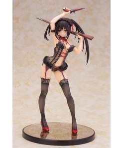 Date A Live Estatua 1/7 Kurumi Tokisaki Lingerie Ver. Black 24 cm